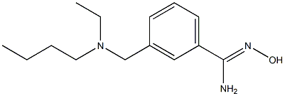 3-{[butyl(ethyl)amino]methyl}-N'-hydroxybenzenecarboximidamide 化学構造式