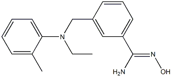 3-{[ethyl(2-methylphenyl)amino]methyl}-N'-hydroxybenzene-1-carboximidamide Struktur