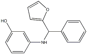 3-{[furan-2-yl(phenyl)methyl]amino}phenol,,结构式