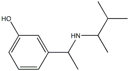 3-{1-[(3-methylbutan-2-yl)amino]ethyl}phenol Struktur