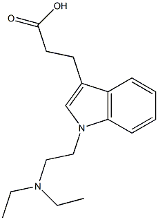 3-{1-[2-(diethylamino)ethyl]-1H-indol-3-yl}propanoic acid,,结构式