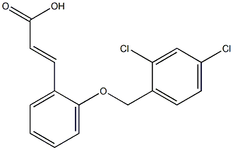 3-{2-[(2,4-dichlorophenyl)methoxy]phenyl}prop-2-enoic acid 化学構造式