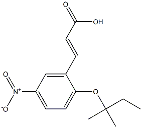 3-{2-[(2-methylbutan-2-yl)oxy]-5-nitrophenyl}prop-2-enoic acid 化学構造式