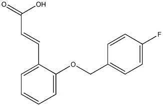3-{2-[(4-fluorophenyl)methoxy]phenyl}prop-2-enoic acid 化学構造式