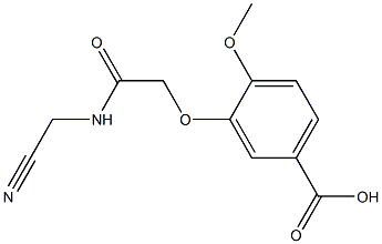 3-{2-[(cyanomethyl)amino]-2-oxoethoxy}-4-methoxybenzoic acid Struktur