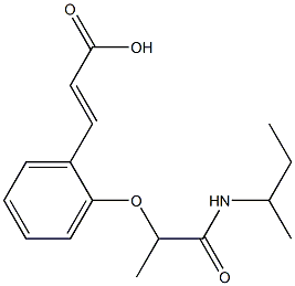 3-{2-[1-(butan-2-ylcarbamoyl)ethoxy]phenyl}prop-2-enoic acid Structure