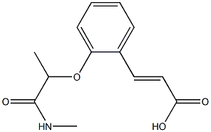 3-{2-[1-(methylcarbamoyl)ethoxy]phenyl}prop-2-enoic acid 结构式