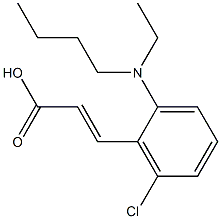 3-{2-[butyl(ethyl)amino]-6-chlorophenyl}prop-2-enoic acid Struktur