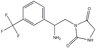 3-{2-amino-2-[3-(trifluoromethyl)phenyl]ethyl}imidazolidine-2,4-dione 结构式