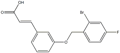3-{3-[(2-bromo-4-fluorophenyl)methoxy]phenyl}prop-2-enoic acid Struktur