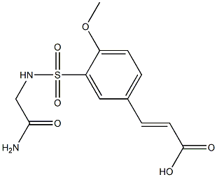 3-{3-[(carbamoylmethyl)sulfamoyl]-4-methoxyphenyl}prop-2-enoic acid Structure