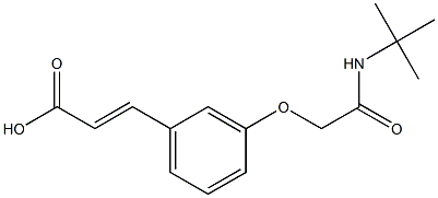 3-{3-[(tert-butylcarbamoyl)methoxy]phenyl}prop-2-enoic acid 化学構造式