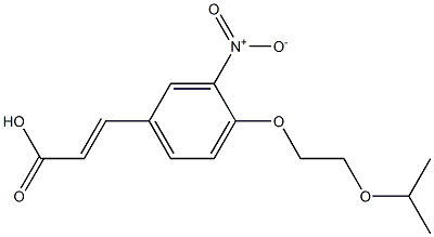 3-{3-nitro-4-[2-(propan-2-yloxy)ethoxy]phenyl}prop-2-enoic acid 化学構造式