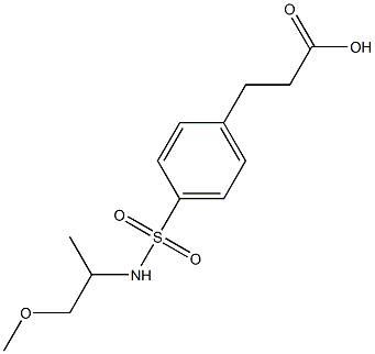 3-{4-[(1-methoxypropan-2-yl)sulfamoyl]phenyl}propanoic acid 化学構造式