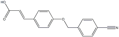 3-{4-[(4-cyanophenyl)methoxy]phenyl}prop-2-enoic acid,,结构式