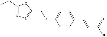 3-{4-[(5-ethyl-1,3,4-oxadiazol-2-yl)methoxy]phenyl}prop-2-enoic acid Struktur