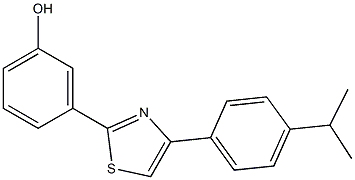 3-{4-[4-(propan-2-yl)phenyl]-1,3-thiazol-2-yl}phenol|