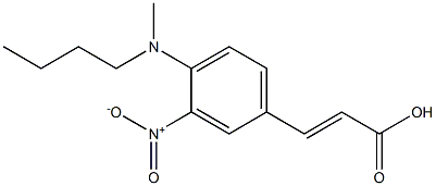 3-{4-[butyl(methyl)amino]-3-nitrophenyl}prop-2-enoic acid,,结构式