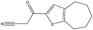 3-{4H,5H,6H,7H,8H-cyclohepta[b]thiophen-2-yl}-3-oxopropanenitrile 结构式