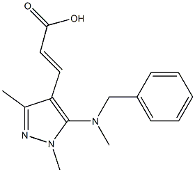 3-{5-[benzyl(methyl)amino]-1,3-dimethyl-1H-pyrazol-4-yl}prop-2-enoic acid|