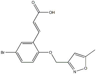 3-{5-bromo-2-[(5-methyl-1,2-oxazol-3-yl)methoxy]phenyl}prop-2-enoic acid,,结构式