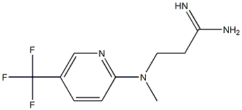 3-{methyl[5-(trifluoromethyl)pyridin-2-yl]amino}propanimidamide 化学構造式