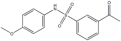 3-acetyl-N-(4-methoxyphenyl)benzene-1-sulfonamide,,结构式