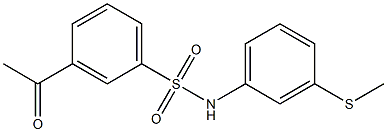 3-acetyl-N-[3-(methylsulfanyl)phenyl]benzene-1-sulfonamide 结构式