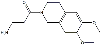 3-amino-1-(6,7-dimethoxy-1,2,3,4-tetrahydroisoquinolin-2-yl)propan-1-one Struktur