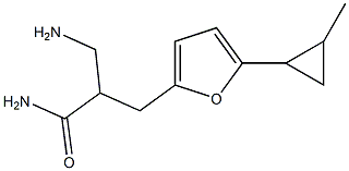 3-amino-2-{[5-(2-methylcyclopropyl)furan-2-yl]methyl}propanamide Structure