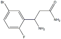 3-amino-3-(5-bromo-2-fluorophenyl)propanamide Structure