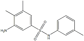3-amino-4,5-dimethyl-N-(3-methylphenyl)benzene-1-sulfonamide Struktur