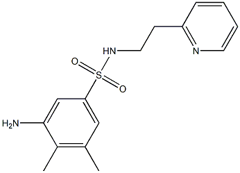 3-amino-4,5-dimethyl-N-[2-(pyridin-2-yl)ethyl]benzene-1-sulfonamide 结构式