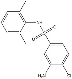 3-amino-4-chloro-N-(2,6-dimethylphenyl)benzene-1-sulfonamide,,结构式