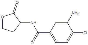 3-amino-4-chloro-N-(2-oxooxolan-3-yl)benzamide Struktur