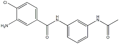 3-amino-4-chloro-N-(3-acetamidophenyl)benzamide 化学構造式