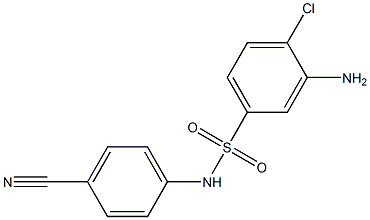 3-amino-4-chloro-N-(4-cyanophenyl)benzene-1-sulfonamide 化学構造式