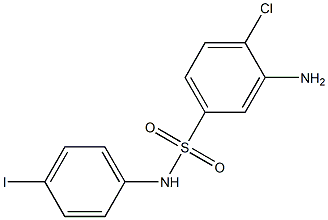 3-amino-4-chloro-N-(4-iodophenyl)benzene-1-sulfonamide,,结构式