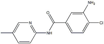 3-amino-4-chloro-N-(5-methylpyridin-2-yl)benzamide 化学構造式