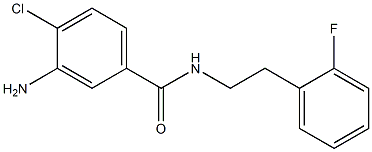 3-amino-4-chloro-N-[2-(2-fluorophenyl)ethyl]benzamide Struktur