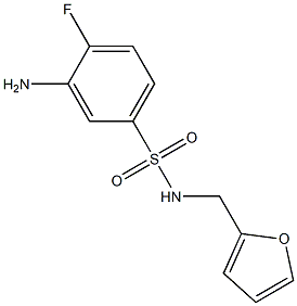 3-amino-4-fluoro-N-(furan-2-ylmethyl)benzene-1-sulfonamide Structure