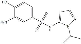 3-amino-4-hydroxy-N-[1-(propan-2-yl)-1H-pyrazol-5-yl]benzene-1-sulfonamide Struktur