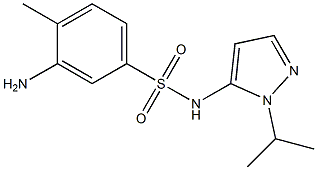 3-amino-4-methyl-N-[1-(propan-2-yl)-1H-pyrazol-5-yl]benzene-1-sulfonamide 结构式