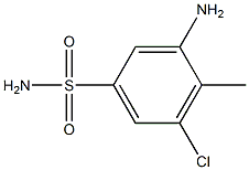 3-amino-5-chloro-4-methylbenzene-1-sulfonamide,,结构式