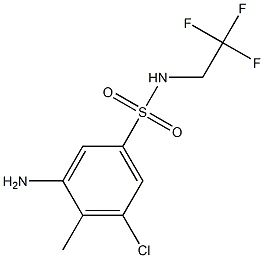 3-amino-5-chloro-4-methyl-N-(2,2,2-trifluoroethyl)benzene-1-sulfonamide,,结构式