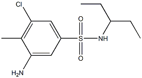 3-amino-5-chloro-4-methyl-N-(pentan-3-yl)benzene-1-sulfonamide|