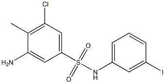 3-amino-5-chloro-N-(3-iodophenyl)-4-methylbenzene-1-sulfonamide 结构式