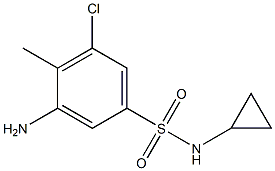 3-amino-5-chloro-N-cyclopropyl-4-methylbenzene-1-sulfonamide Structure