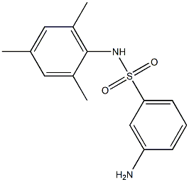 3-amino-N-(2,4,6-trimethylphenyl)benzene-1-sulfonamide,,结构式