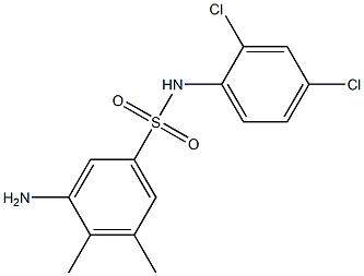 3-amino-N-(2,4-dichlorophenyl)-4,5-dimethylbenzene-1-sulfonamide 结构式